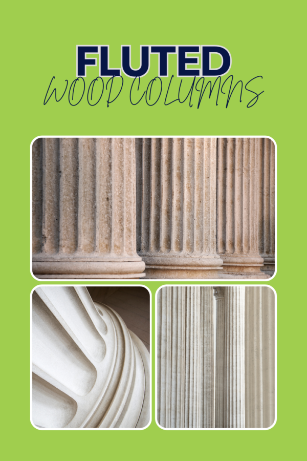 A collection of fluted wood columns.